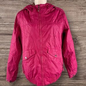 Burton Women’s Medium Snowboard Jacket Hooded Full Zip Ski Snow Pink